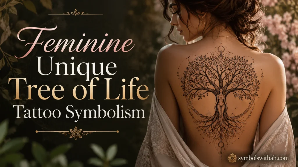 Feminine Unique Tree of Life Tattoo Symbolism.