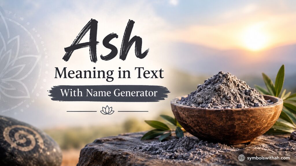 Ash Meaning in Text