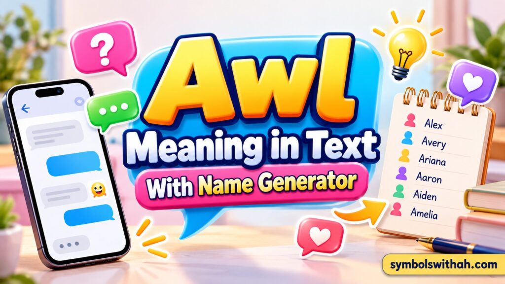 Awl Meaning in TextThe most accurate answer to “AWL meaning in text” is that AWL is context-dependent. Some informal online references use it for “Always With Love,” while others use it for “A Whole Lot.”