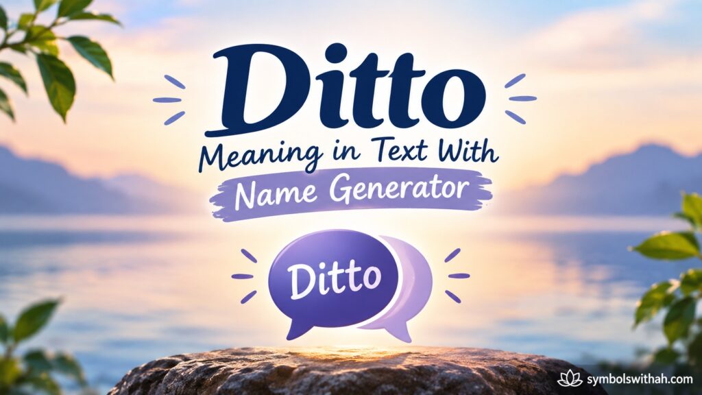 Ditto Meaning in Text
