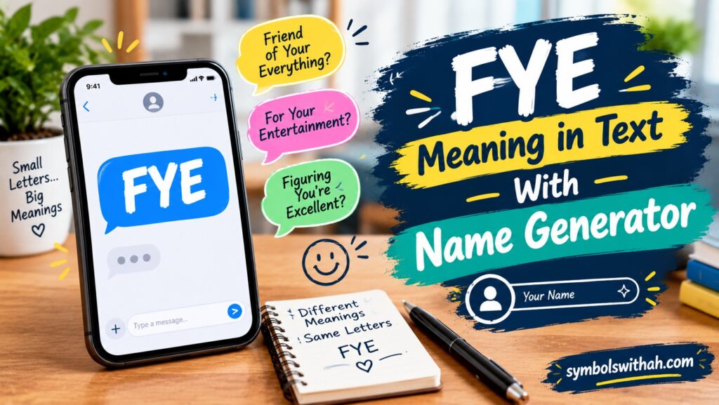 FYE Meaning in Text