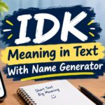 IDK Meaning in Text