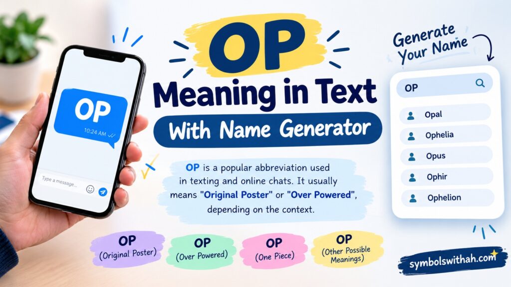 OP Meaning in Text