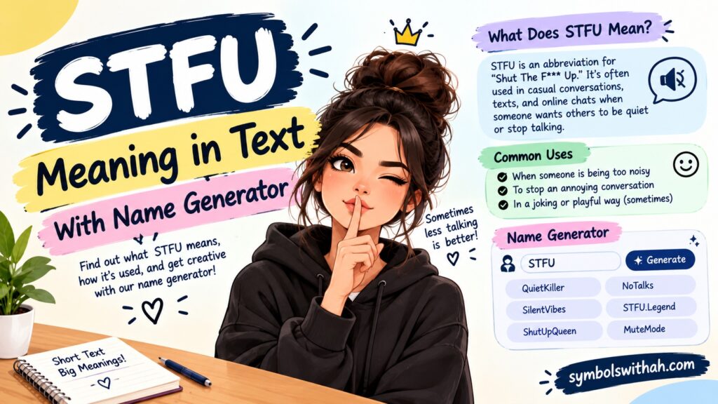 STFU Meaning in Text